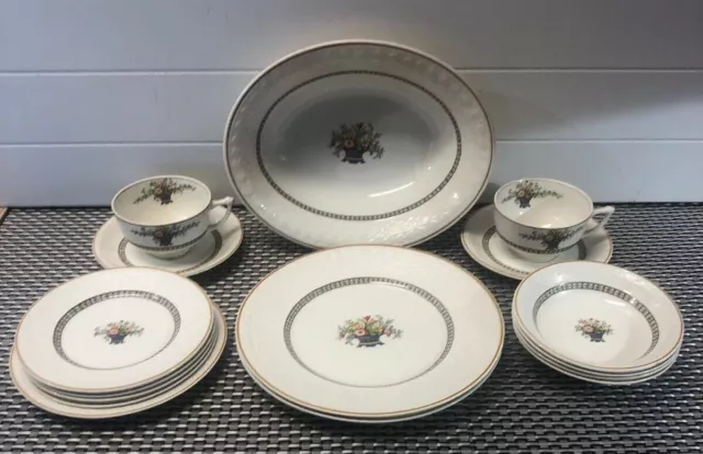 W. H. GRINDLEY CHINA Carlton Shape The Bristol 16 Piece Set Reg No 697579