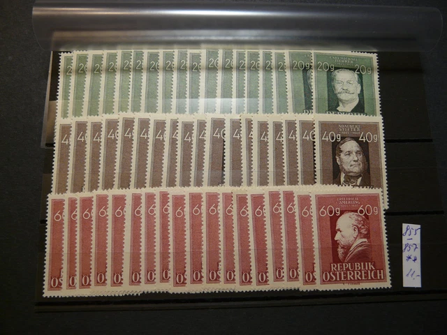 Österreich, Mi.-Nr.: 855-857  je 18 Stück , postfrisch, MNH, KW: 200,00