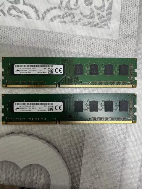 Micron (16GB) 2 x 8 GB PC RAM PC3L -12800U DDR3L MT16KTF1G64AZ-1G6P1 1600 MHz