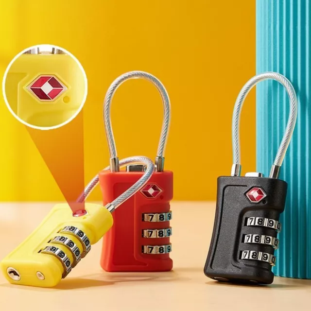 Security Tool 3 Digit Combination Lock TSA Suitcase Luggage Coded Lock  Travel