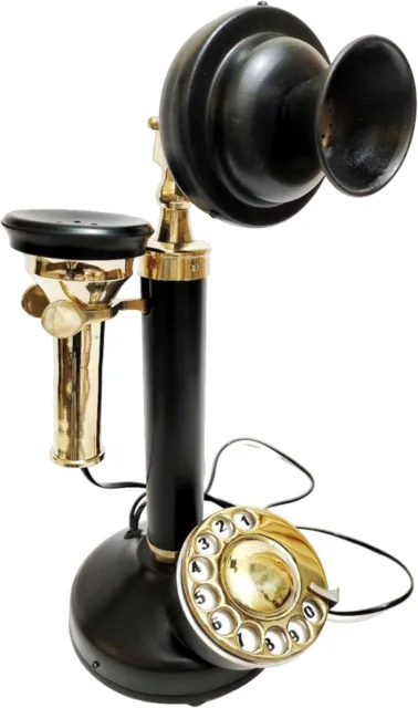 ANTIQUE NAUTICAL BRASS Telephone Mid Century old model Shiny brass telephone  $184.60 - PicClick AU