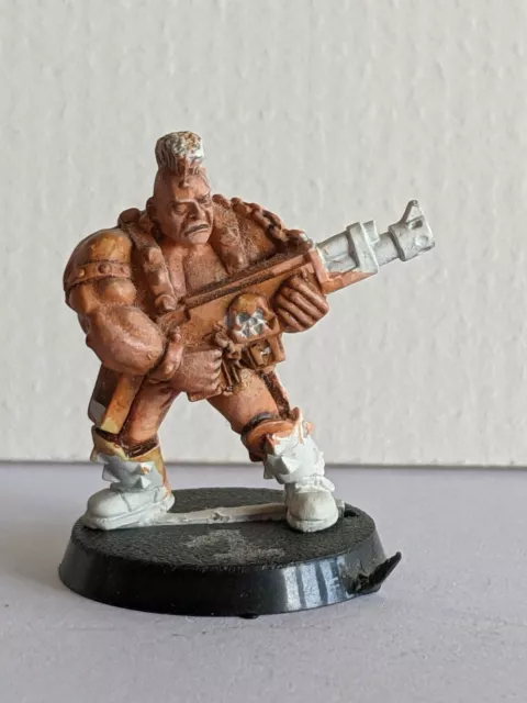 Rare ! Vintage  - Figurine métal Warhammer NECROMUNDA Goliath 3 peinte TBE