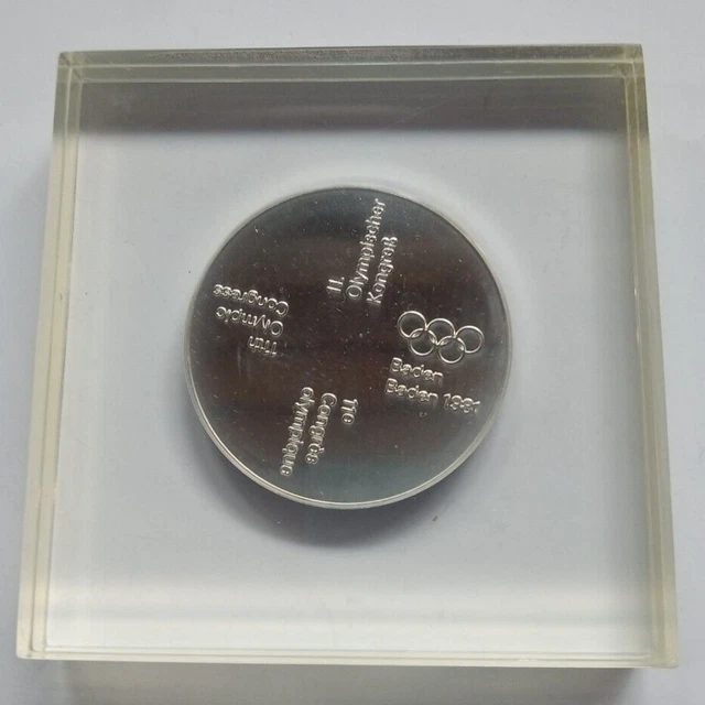 Orig.participant medal  XI. Olympic Congress BADEN BADEN (Germany) 1981 ! RARITY