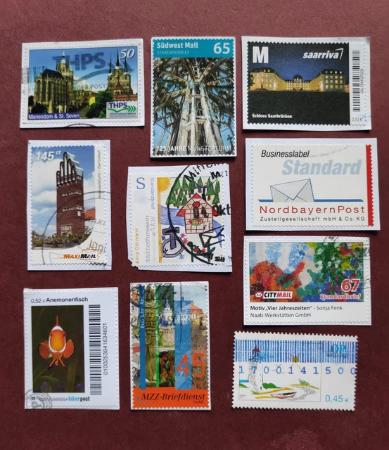 Briefmarken moderne Privatpost kleines Lot ältere Marken
