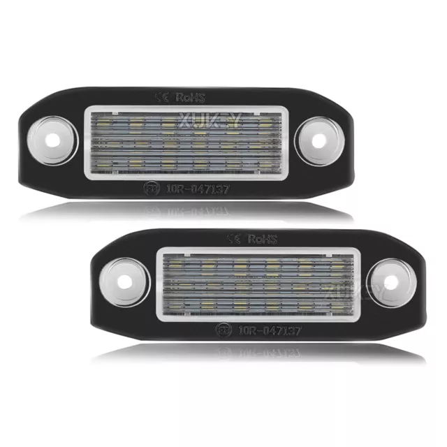 2 x For Volvo C30 V60 V70 C70 S40 S60 S80 18 LED License Number Plate Light LED