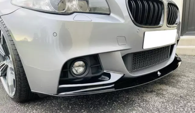 Vorne Lippensplitter Bmw 5Er F10 F11 2010-2016 Glänzend Schwarz M Performance