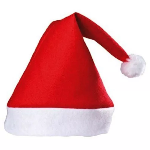 Pack Of 100 Red Christmas Hat Hats Santa Party - Great Value!!