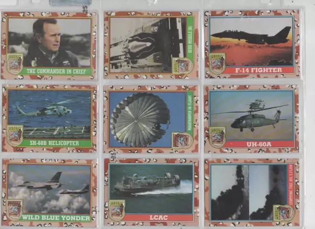 1991 TOPPS DESERT STORM TRADING CARDS U-CHOOSE NEW UNCIRCULATED Premium Cards