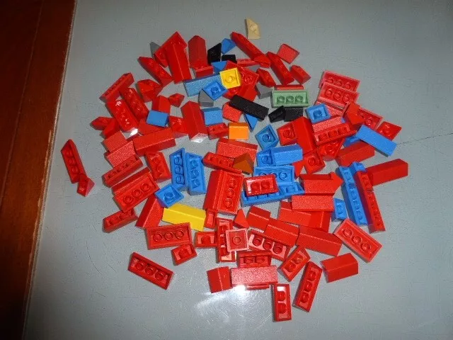 Lego Lot  130 Tuiles Faitieres Epaisses, 3043, Differentes Couleurs Et Tailles