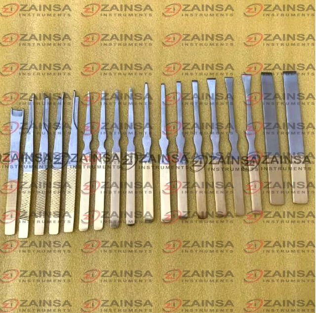 Jeu De 2 Burins Nasaux (ostéotomes) Pour Rhinoplastie - 18 Cm, Côté Gauche Et Droit - Marque Artifol-Ent