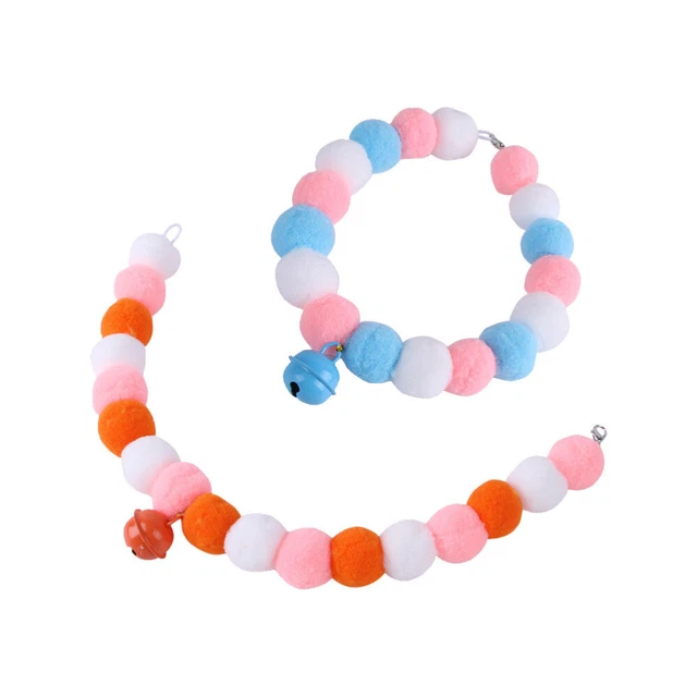 2 piezas Collares para mascotas Bola de lana para gato Collares para fiesta Collares para mascotas Disfraz Decoraciones