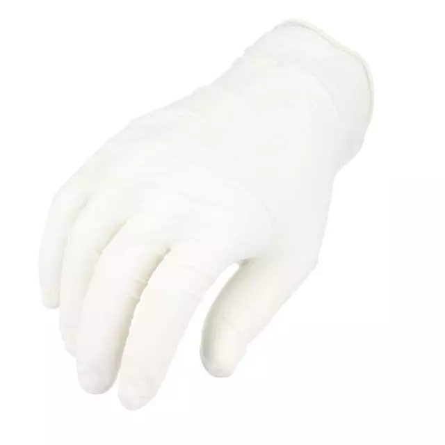 Powder Free Latex Disposable Exam Gloves Medium 4.5 Mil Natural Rubber 100 Pcs