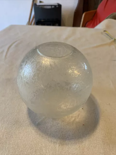 Globe en verre pour lampe / lustre / lampe à pétrole à motif " fleur de givre "