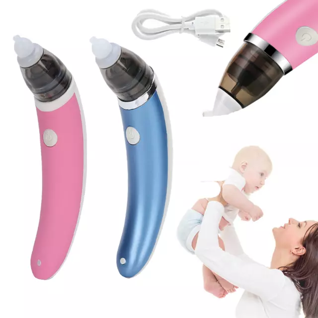 Electric Baby Nasal Aspirator Nose Cleaner Snot Sucker Nostril Safe Hygienic