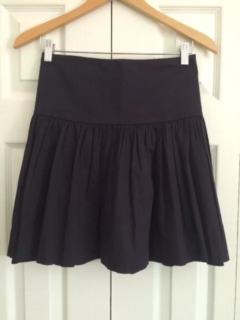 Cynthia Steffe (Saks) Navy Blue Cotton Skirt -  Size 14
