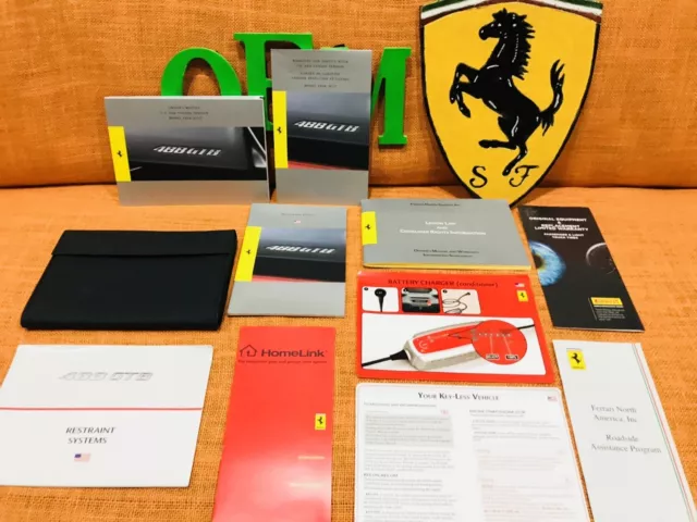 2017 FERRARI 488 GTB OWNERS MANUAL SET + UNUSED SERVICE SECTION (OeM) FAST SHIP