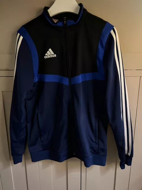 Adidas Tiro 19 giacca con cerniera completa ragazzo blu/bianco - età 13/14