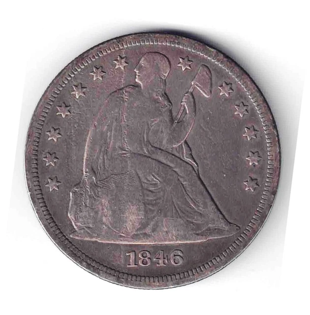 us coin 1846 silver seated liberty dollar