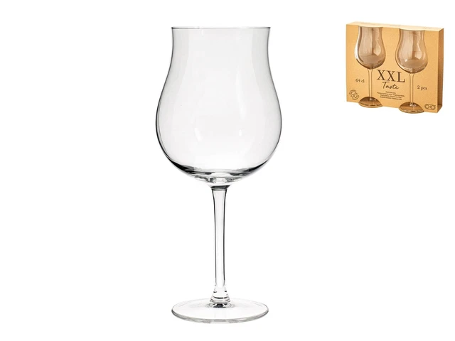 Confezione 2 Calici Vetro Xxl Taste cl 64 Trasparente Chio