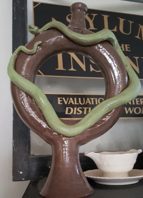 Marvin Bailey Snake Water Ring/ Jug Pottery Southern Folk Art