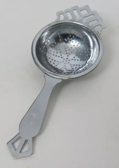 Vintage Chrome Plated Tea Bag Strainer Made In England GUC