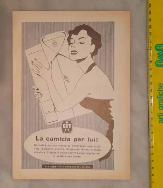 Pubblicità advertising   CIT  LA CAMICIA    (anni Cinquanta)