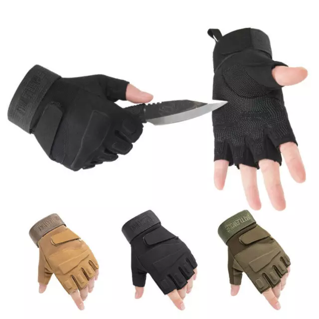 Fingerless Half-Finger Tactical Gloves Motorcycle Driving Gloves Riding Gloves