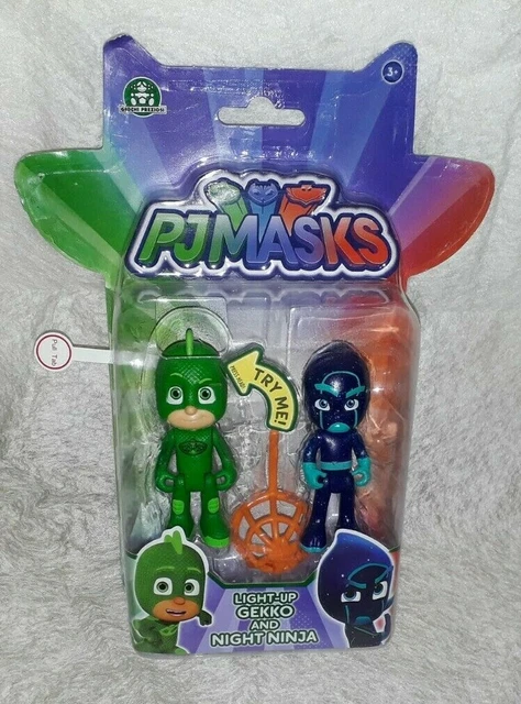 JOUET PJMASKS FIGURINE Light up Gekko et Night Ninja neuf EUR 19