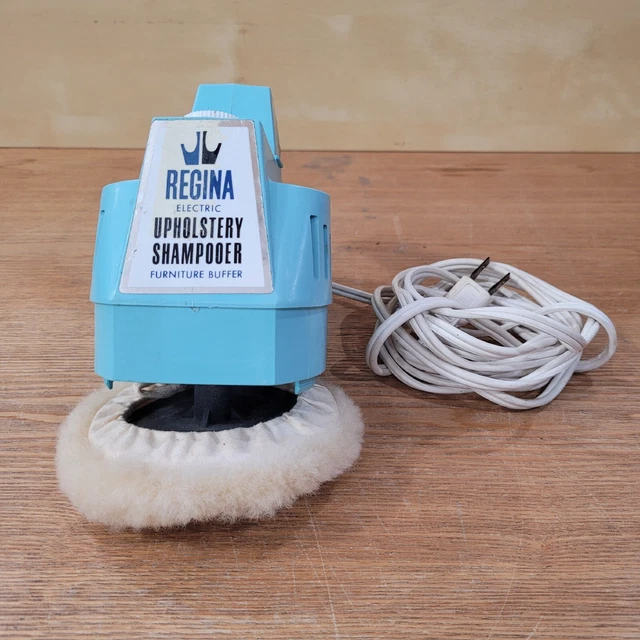 VINTAGE RARE REGINA Electric Upholstery Shampooer Furniture Buffer Blue