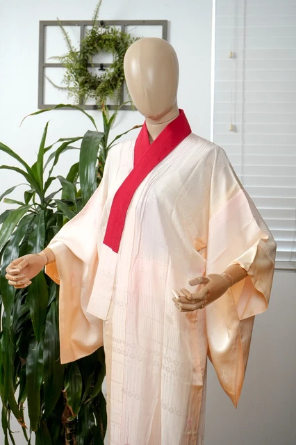 Dear Vanilla Japanese Hitoe Juban Undergown Women's Kimono Genuine Vintage Mint 2