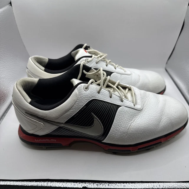 NIKE FLYWIRE LUNARLON Golf Shoes 418471-108 White Mens Size  display picture 3
