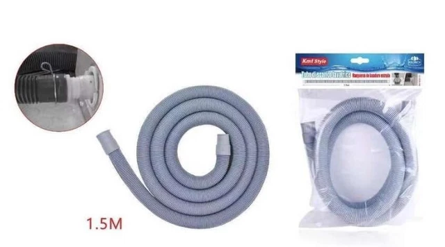TUBO DI SCARICO Acqua Con Pipa Per Lavatrice Lunghezza 1,5M EUR 7,49