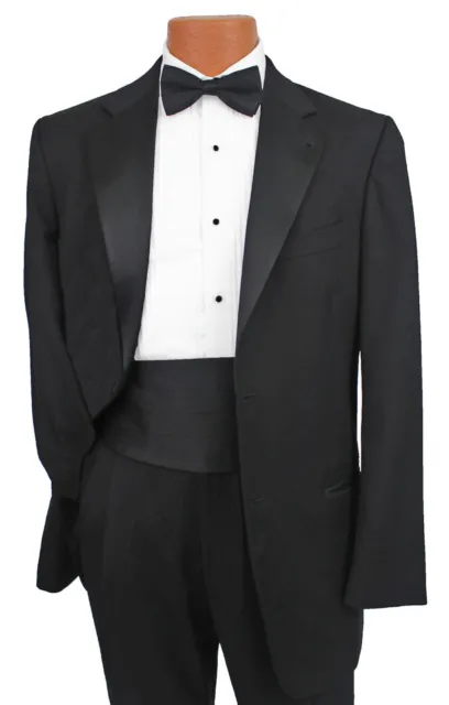 Boys Size 14 Black Tuxedo Jacket with Pants Formal Wedding Ring Bearer Cheap