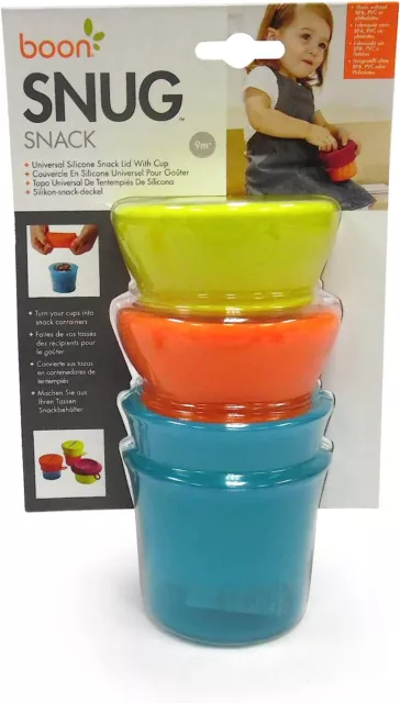 Boon SNUG Snack Silicone Snack Cup With Lid  - 2 in a pack