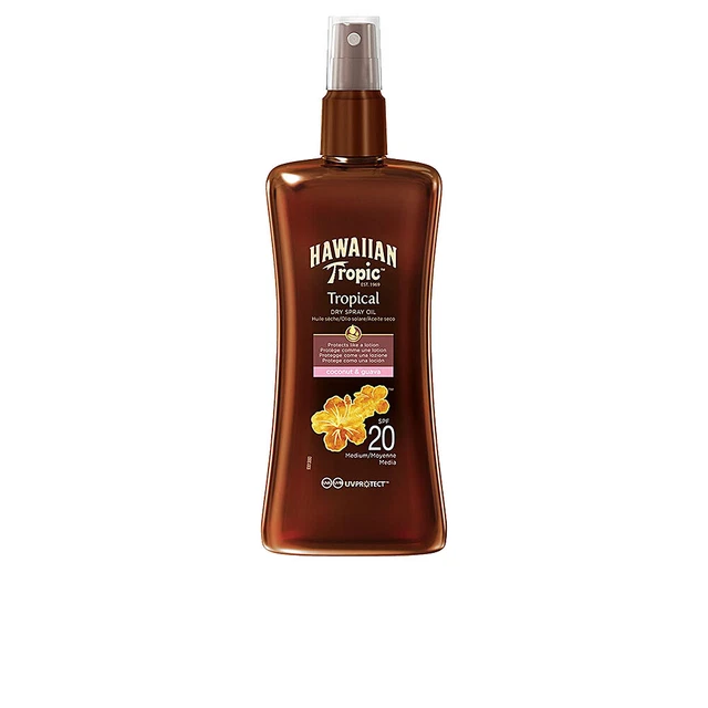 Solaires Hawaiian Tropic unisex COCONUT & GUAVA dry oil SPF20 spray 200 ml