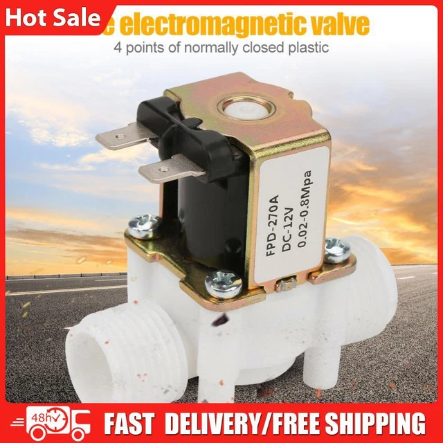 DC 12V Water Solenoid Valve Durable 0.02-0.8mpa for Garden Sprinkler Irrigation