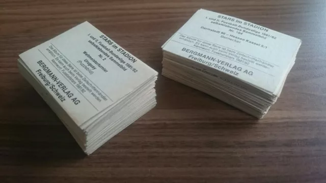 1 Bild Bergmann Fußball 1981/82 81/82 Sammelbild Bundesliga Stars im Stadion rar