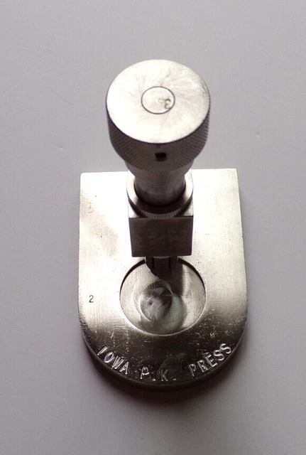 Jim's Instrument Mfg Iowa P.K. Press 0073