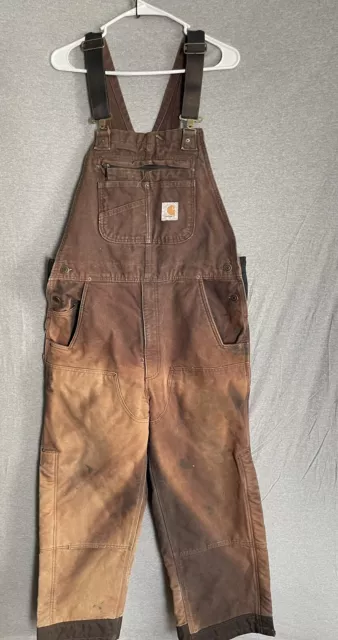 Carhartt Overalls Mens Dark Brown Thick Cargo