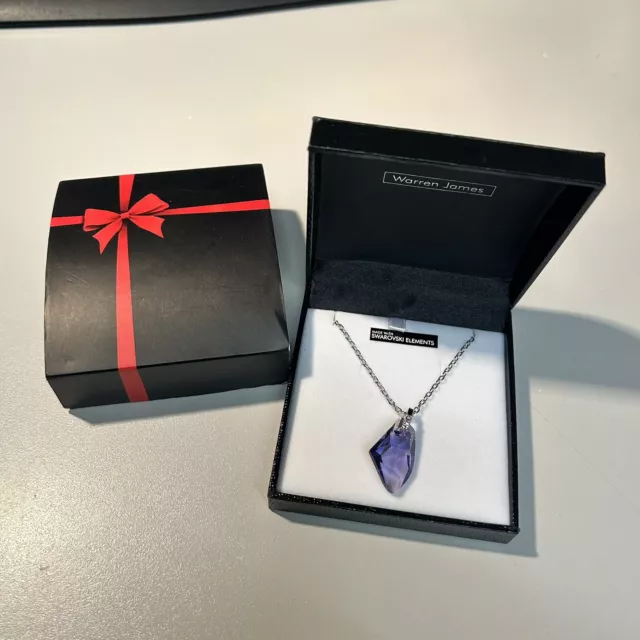 WARREN JAMES PENDANT Necklace Made With Swarovski Elements. In