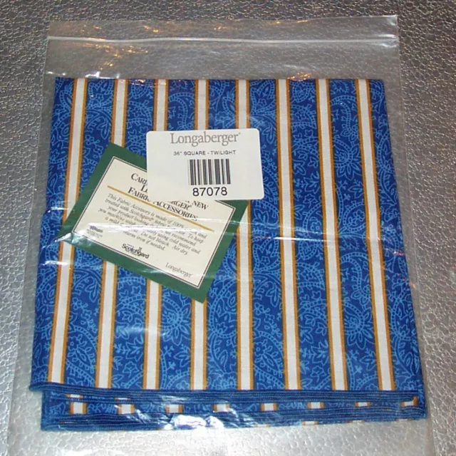 Longaberger Twilight FABRIC SQUARE 36" inch Table Overlay ~Made in USA~ New!