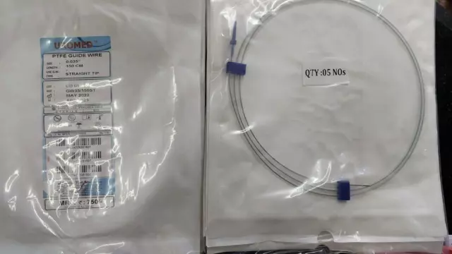 PTFE Guide Wire Taille 0.035 Longueur 150cm Droit Ensemble De 10 Urologie