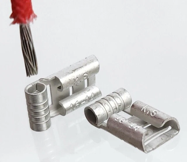 Aratson 10x 6,3 Mm Stahl Winkel 90° Kabelschuhe – Flachstecker Weiblich, Crimp, 400°C Hitzebeständig