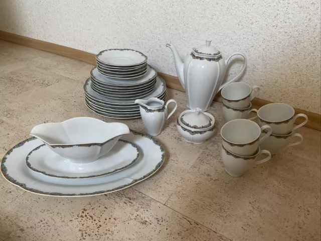 Geschirr 29 Tirschenreuth Hutschenreuther Palais Alhambra Tasse Teller Kaffee