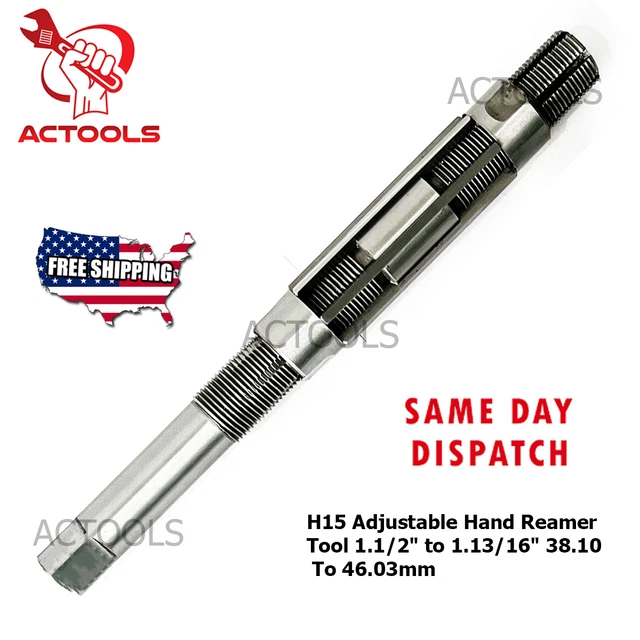 New Adjustable Hand Reamer H15 Tool Set 1.1/2" to 1.13/16" 38.10 To 46.03mm USA