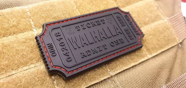 JTG WALHALLA TICKET - Odin approved Patch, midnightblack / JTG 3D Rubber Patch