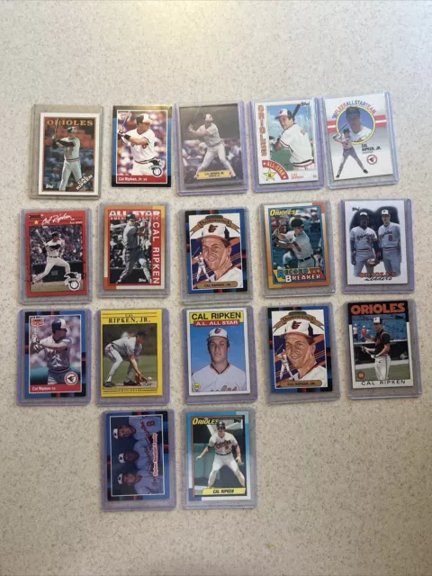 Lot of 17 Different Cal Ripken, Jr. Baseball Cards. Not Graded