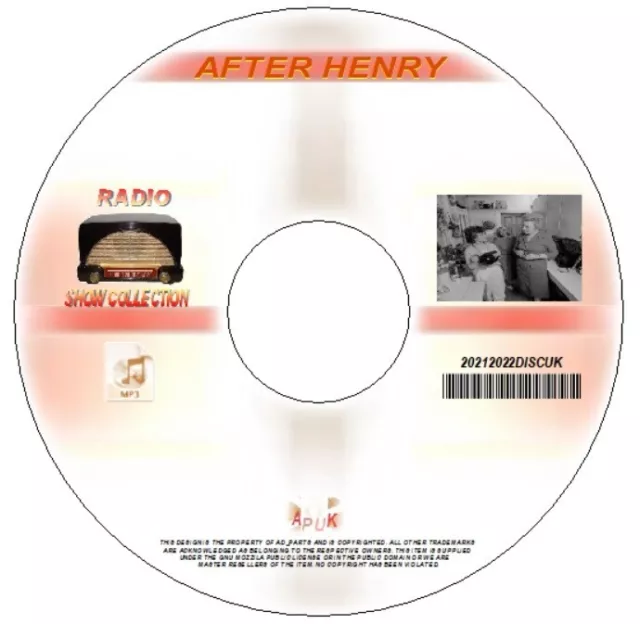 AFTER HENRY OLD TIME RADIO SHOWS 34 OTR MP3 AUDIO FILES ON mp3 CD