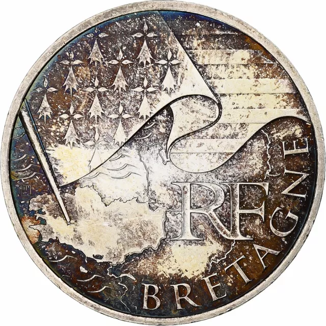 [#1280349] Francia, 10 Euro, Bretagne, 2010, Monnaie de Paris, SPL+, Argento, KM