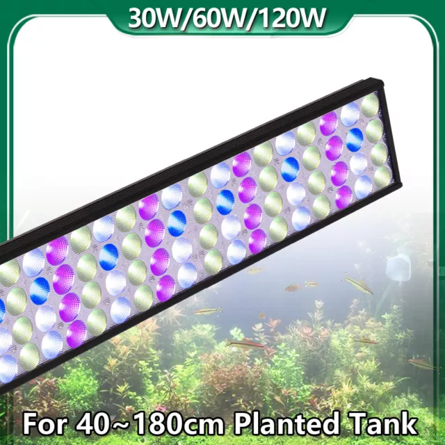 30-180cm Aquarium Light LED Fish Tank Timer Remote Fresh Water Planted Lamp